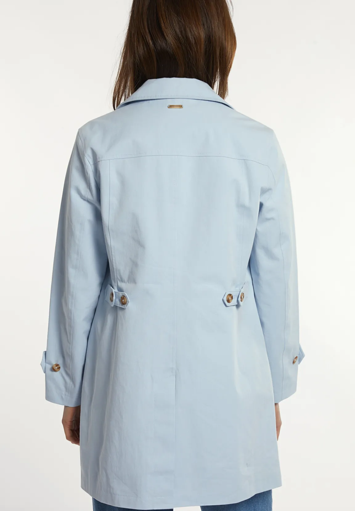 Hot River Woods Katoenen trenchcoat blauw -