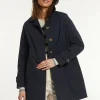 New River Woods Katoenen trenchcoat navy -