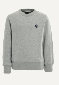 Clearance River Woods Katoenen trui ronde hals pearl grey mix -
