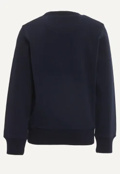Best River Woods Katoenen trui ronde hals navy -