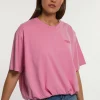 Fashion River Woods Katoenen T-shirt ronde hals roze -