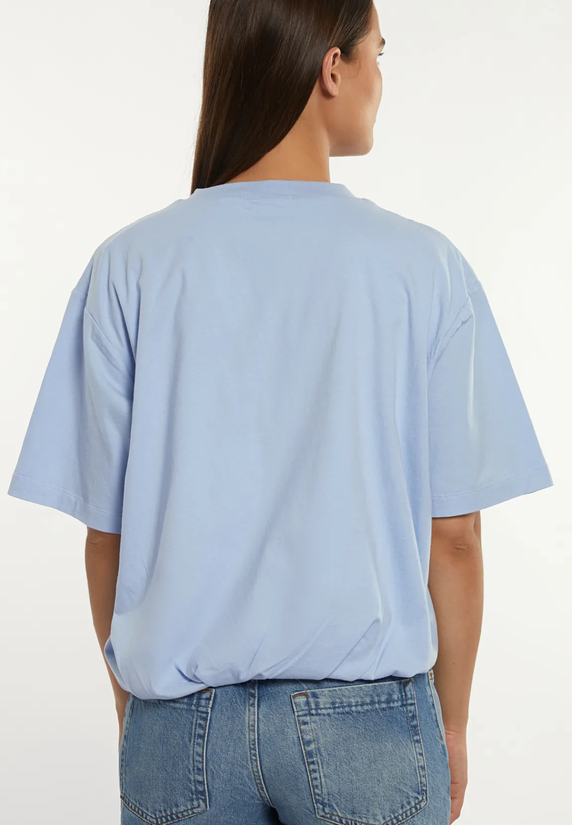Discount River Woods Katoenen T-shirt ronde hals blauw -