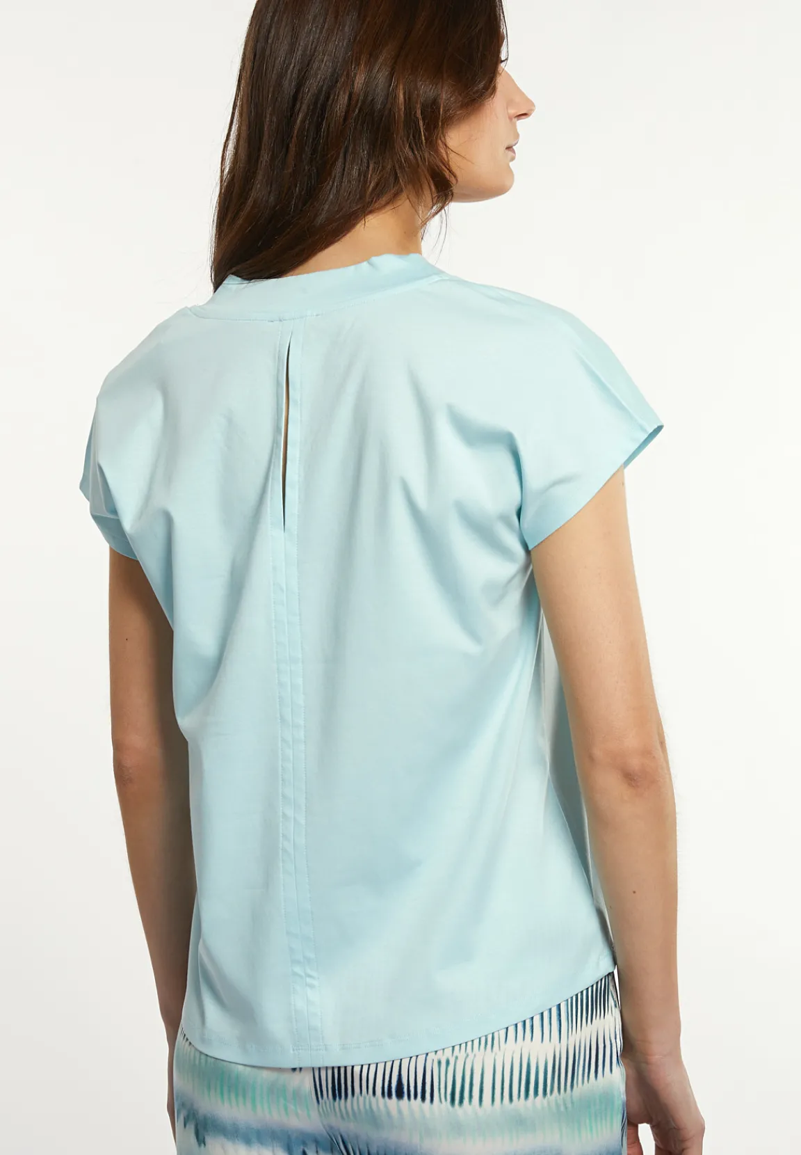 Online River Woods Katoenen V-hals T-shirt blauw -