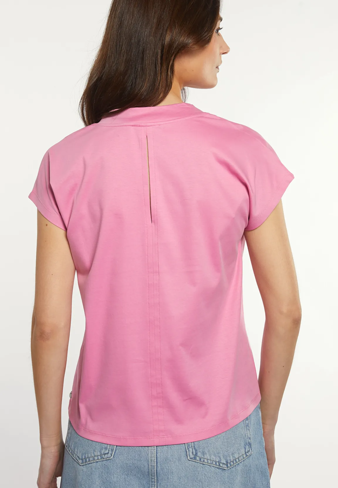 Online River Woods Katoenen V-hals T-shirt roze -