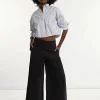Hot River Woods Katoenen wijde broek zwart -