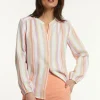 Best River Woods Katoenen wijde gestreepte blouse multi -