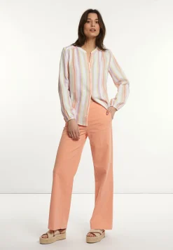 Best River Woods Katoenen wijde gestreepte blouse multi -