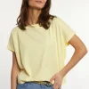 Online River Woods Katoenen wijde mouwloze T-shirt geel -