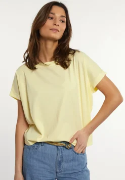 Online River Woods Katoenen wijde mouwloze T-shirt geel -