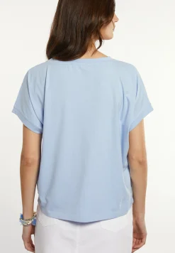 Sale River Woods Katoenen wijde mouwloze T-shirt blauw -