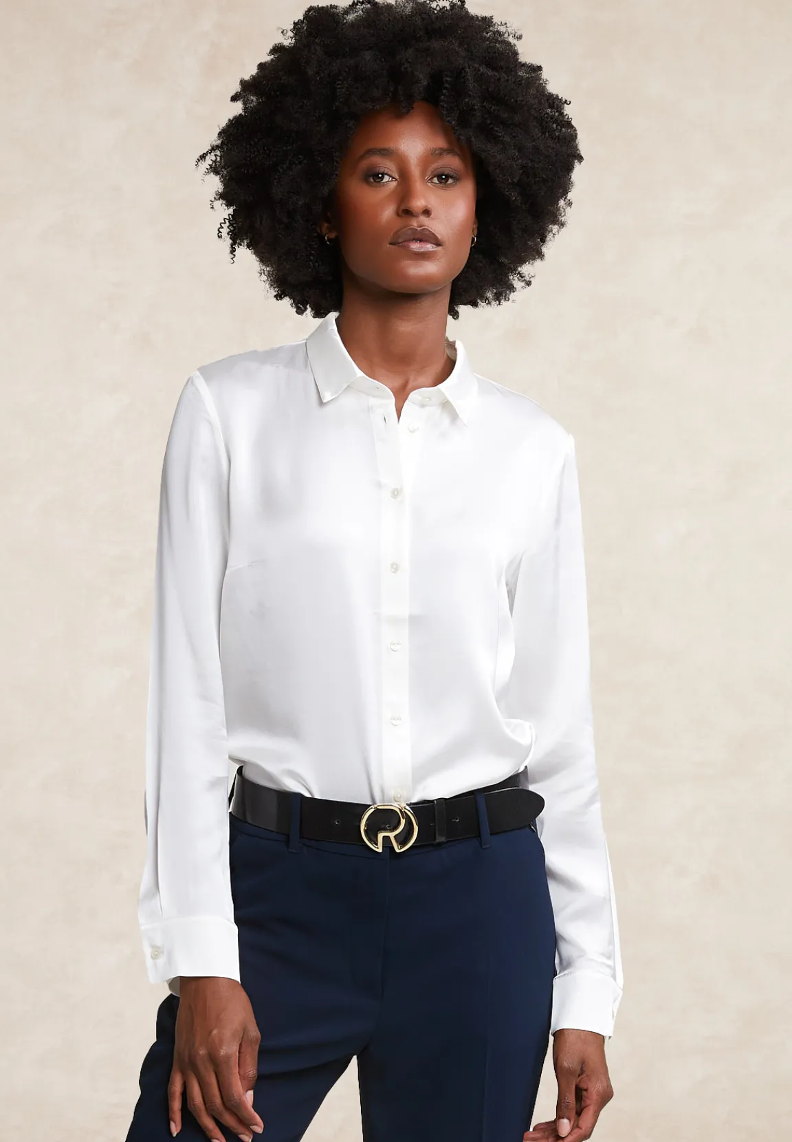 Online River Woods Klassieke blouse écru -