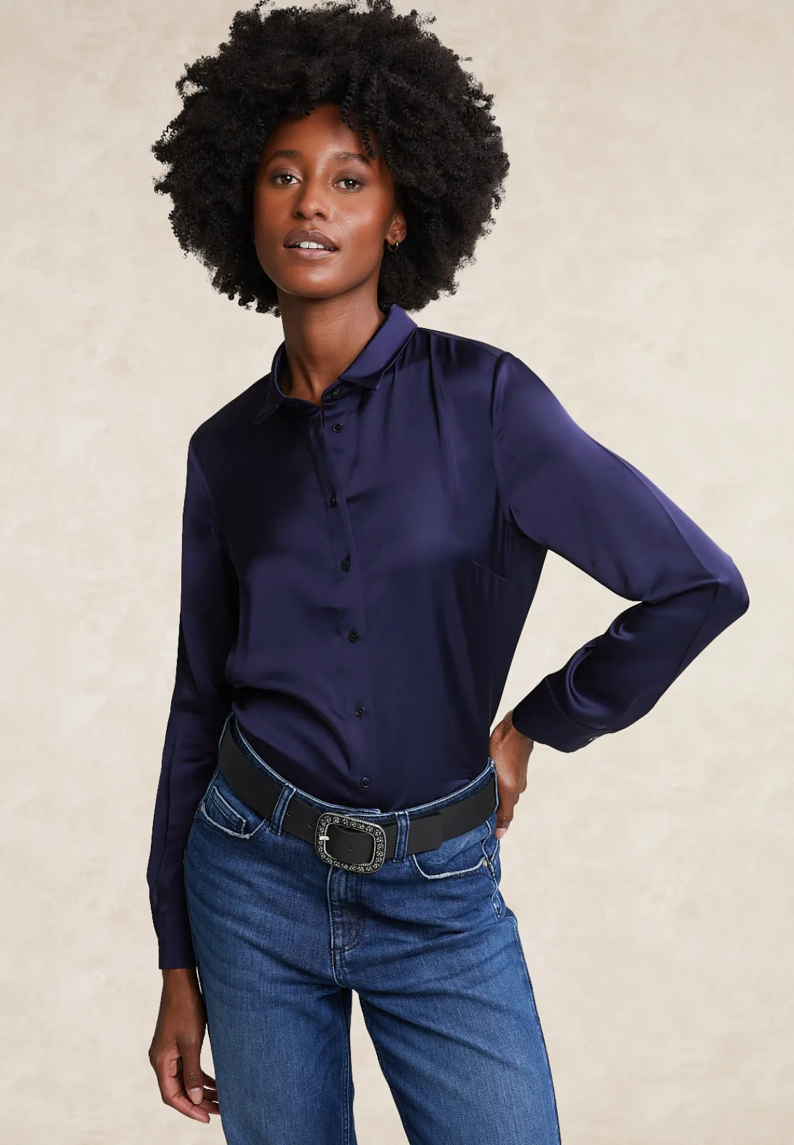 Clearance River Woods Klassieke blouse navy -