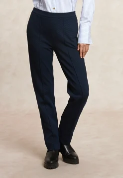 Discount River Woods Klassieke broek visgraat patroon blauw -