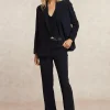 Clearance River Woods Klassieke crêpe broek navy -