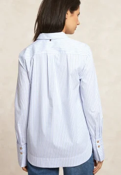 Clearance River Woods Klassieke gestreepte blouse blauw/wit -