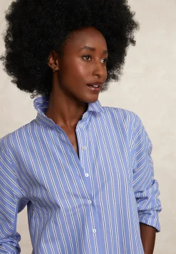 Outlet River Woods Klassieke gestreepte blouse blauw/wit -