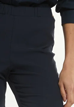 Clearance River Woods Klassieke getailleerde broek elastische taille navy -