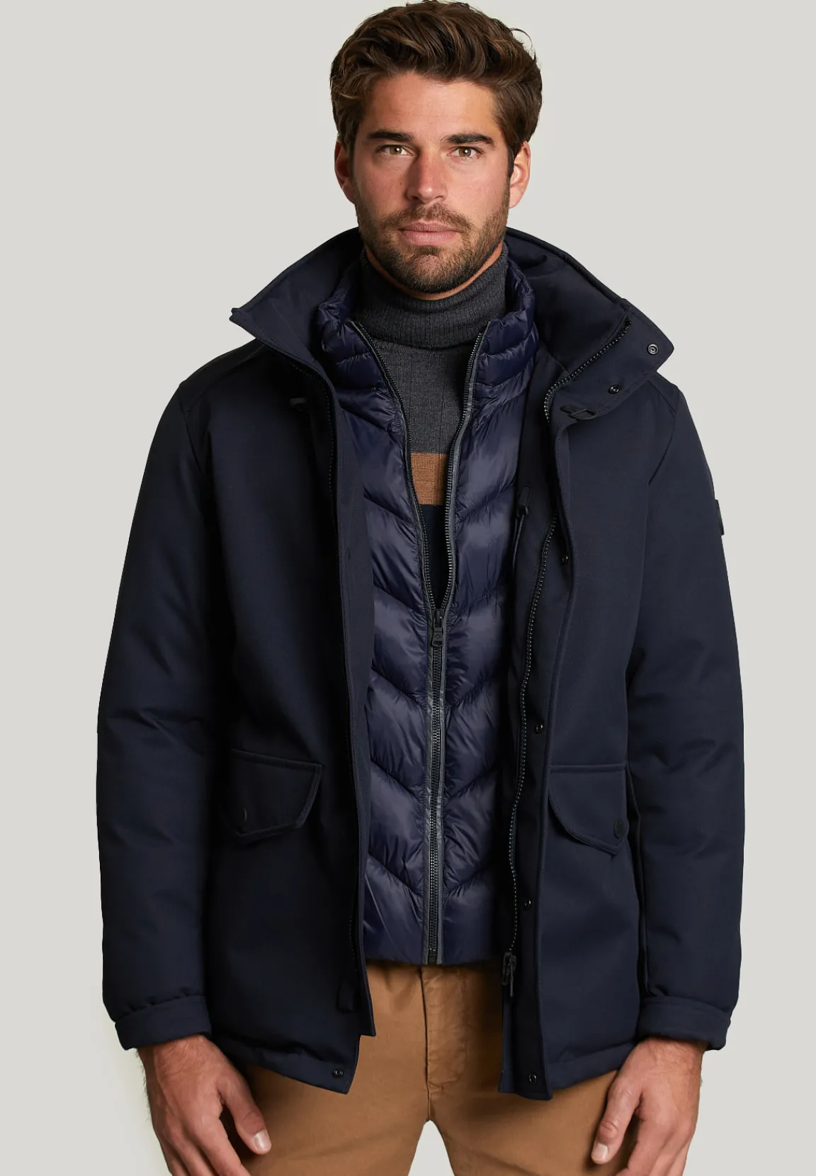 Clearance River Woods Klassieke jas 2 zakken oxy navy -