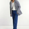 Fashion River Woods Klassieke lange stretch broek blauw -