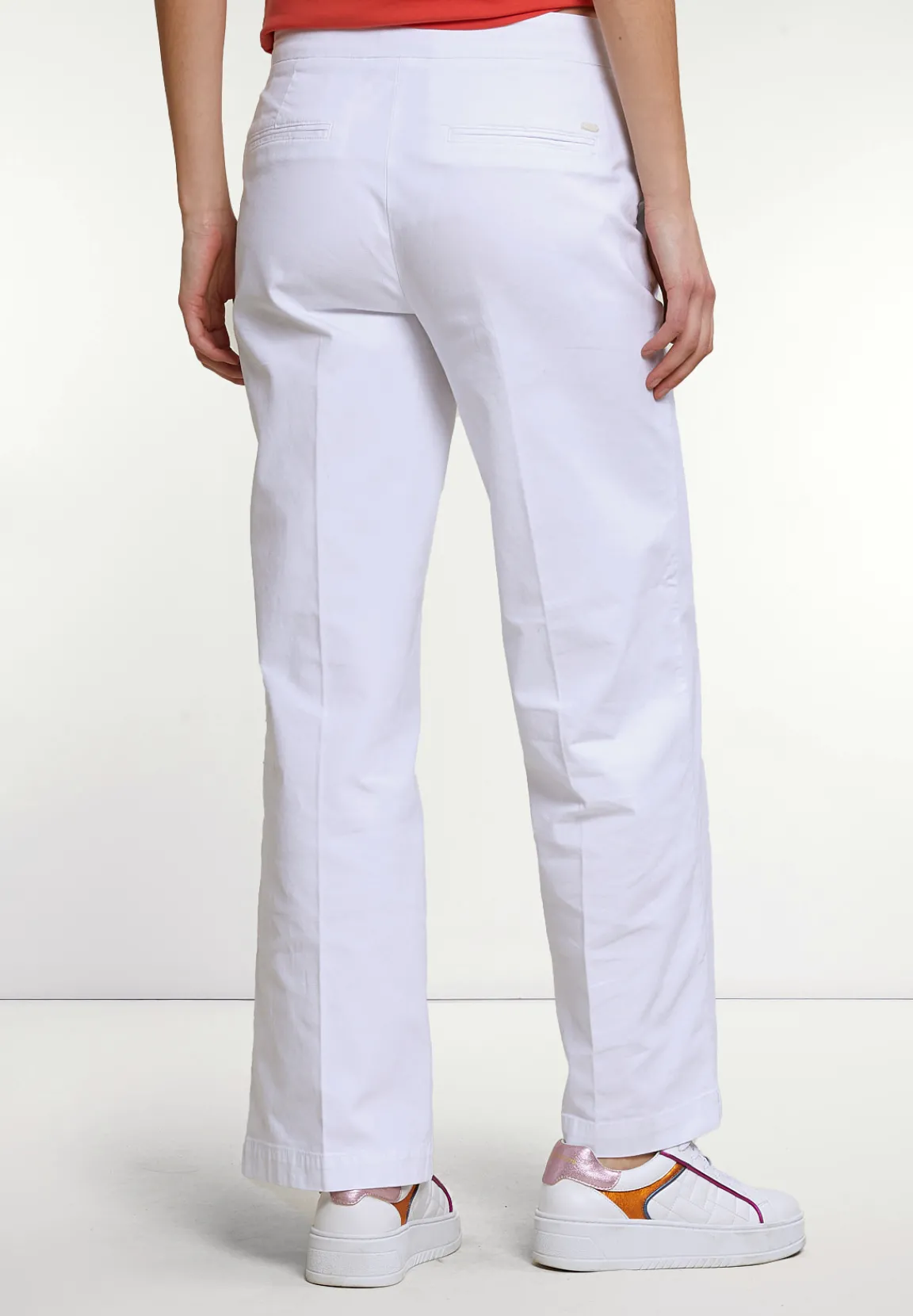 Discount River Woods Klassieke lange stretch broek wit -