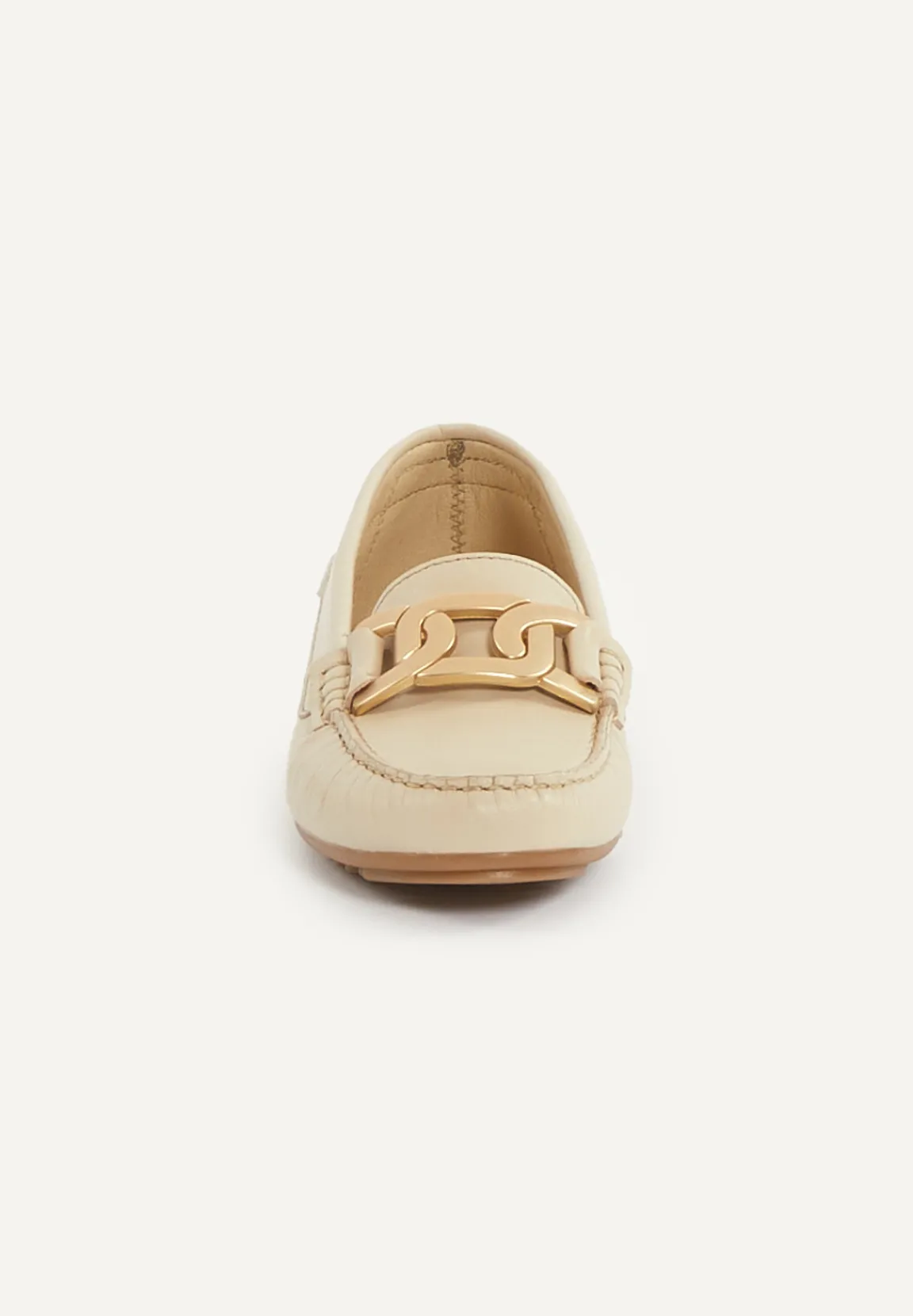 Online River Woods Klassieke lederen loafers beige -