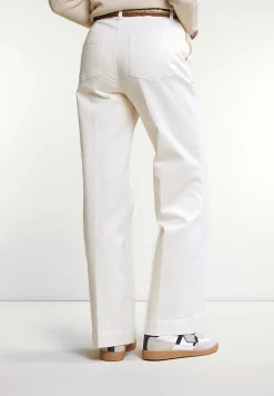 Fashion River Woods Klassieke stretch broek ecru -
