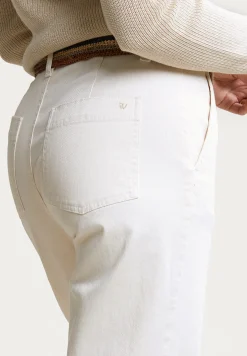 Fashion River Woods Klassieke stretch broek ecru -