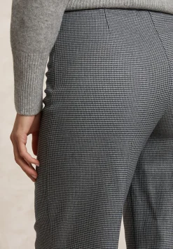 Hot River Woods Klassieke wijde geruite broek elastische taille grijs -