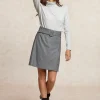 Clearance River Woods Korte geruite rok met riem grijs -