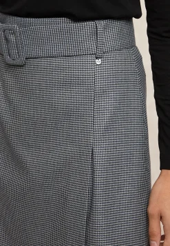 Clearance River Woods Korte geruite rok met riem grijs -