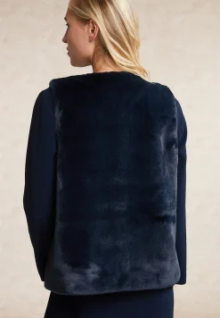 Online River Woods Korte mouwloze mantel navy -
