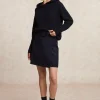 Online River Woods Korte rok met riem navy -