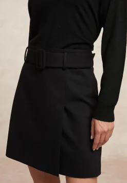 Online River Woods Korte rok met riem zwart -