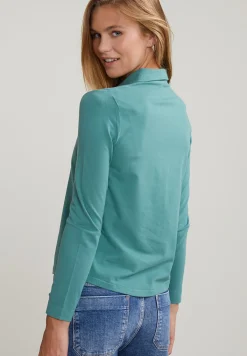 Discount River Woods Lake groene klassieke T-shirt lange mouwen -