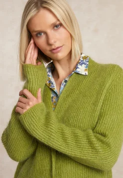 Outlet River Woods Lange cardigan lange mouwen olijfgroen -