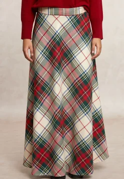 Outlet River Woods Lange geruite rok multi -