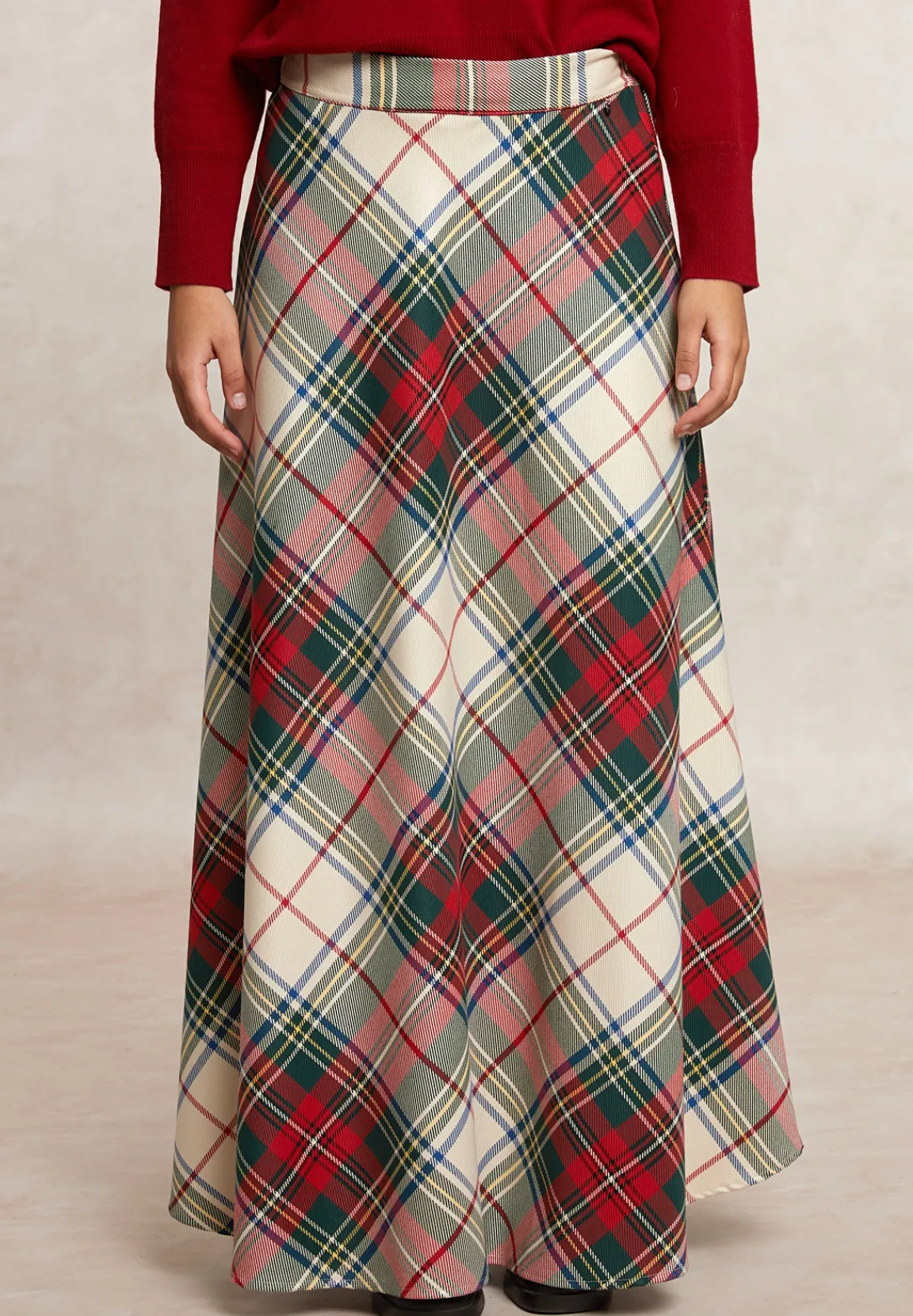 Outlet River Woods Lange geruite rok multi -
