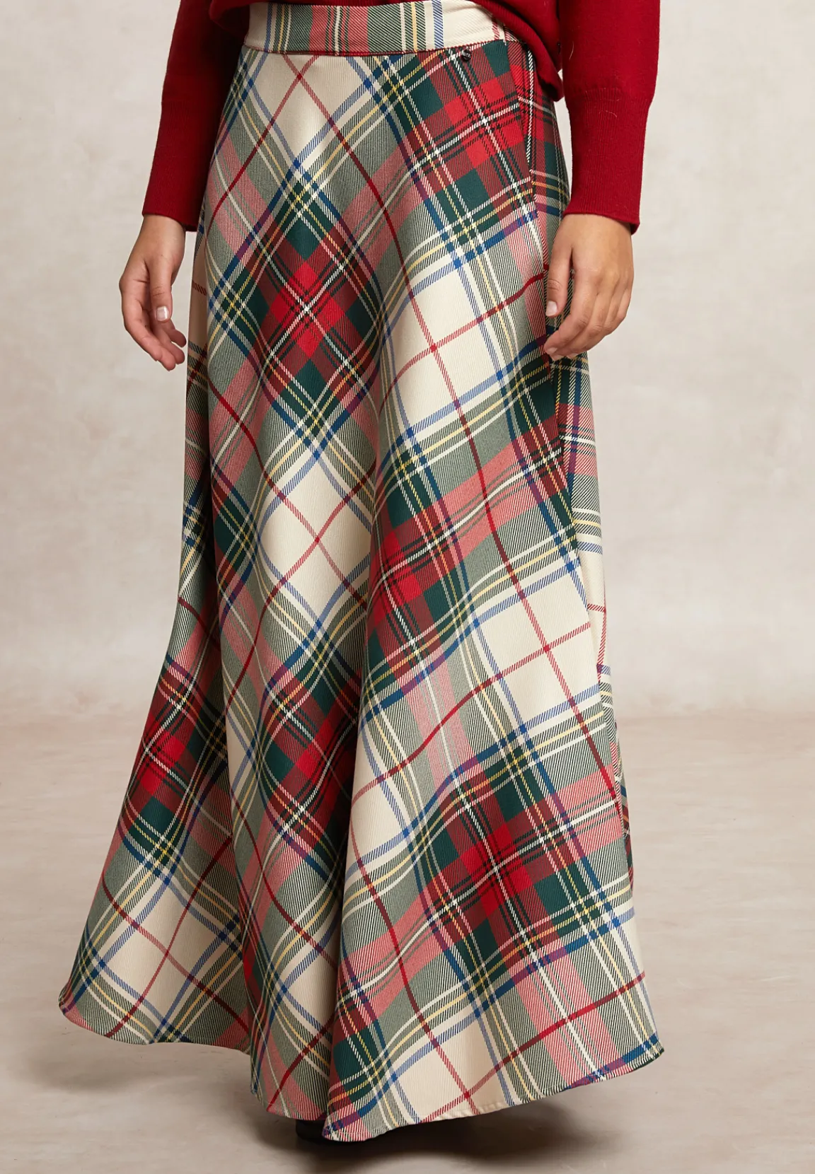 Outlet River Woods Lange geruite rok multi -