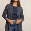 Online River Woods Lange gestipte V-hals cardigan blauw -
