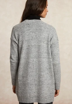 Sale River Woods Lange gestipte V-hals cardigan grijs -