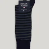 Outlet River Woods Lange gestreepte katoenen sokken admiral/kaki -