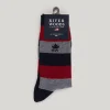 Fashion River Woods Lange gestreepte katoenen sokken stellar/bordeaux -