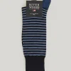 Outlet River Woods Lange gestreepte sokken admiral/dk chambray mix -