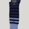 Best River Woods Lange gestreepte sokken dark chambray mix -