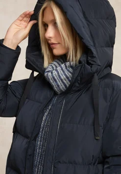 Sale River Woods Lange gewatteerde jas met capuchon navy -