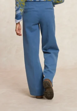 Outlet River Woods Lange katoenen broek blauw -