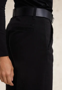 Outlet River Woods Lange katoenen broek zwart -