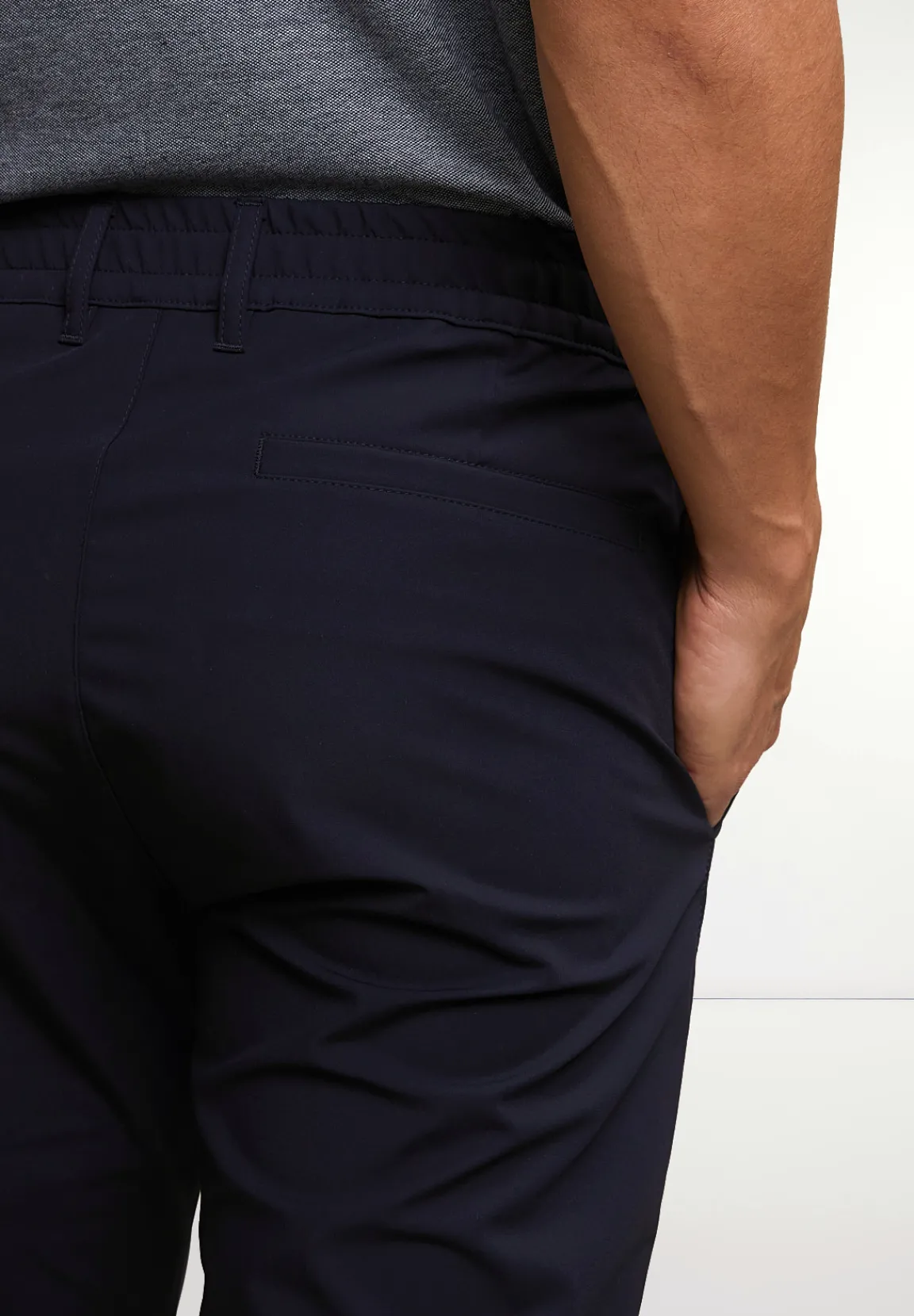 Sale River Woods Lange technische stretch broek dark navy -