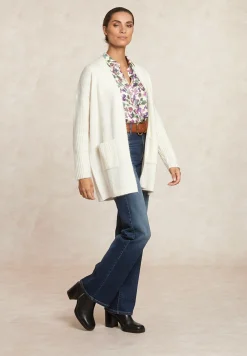 Online River Woods Lange V-hals cardigan écru -