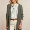 Hot River Woods Lange V-hals cardigan khaki -